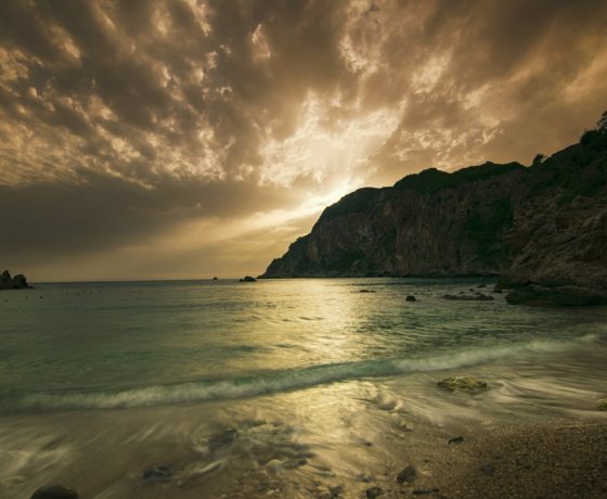 Corfù Grecia Mare Notte